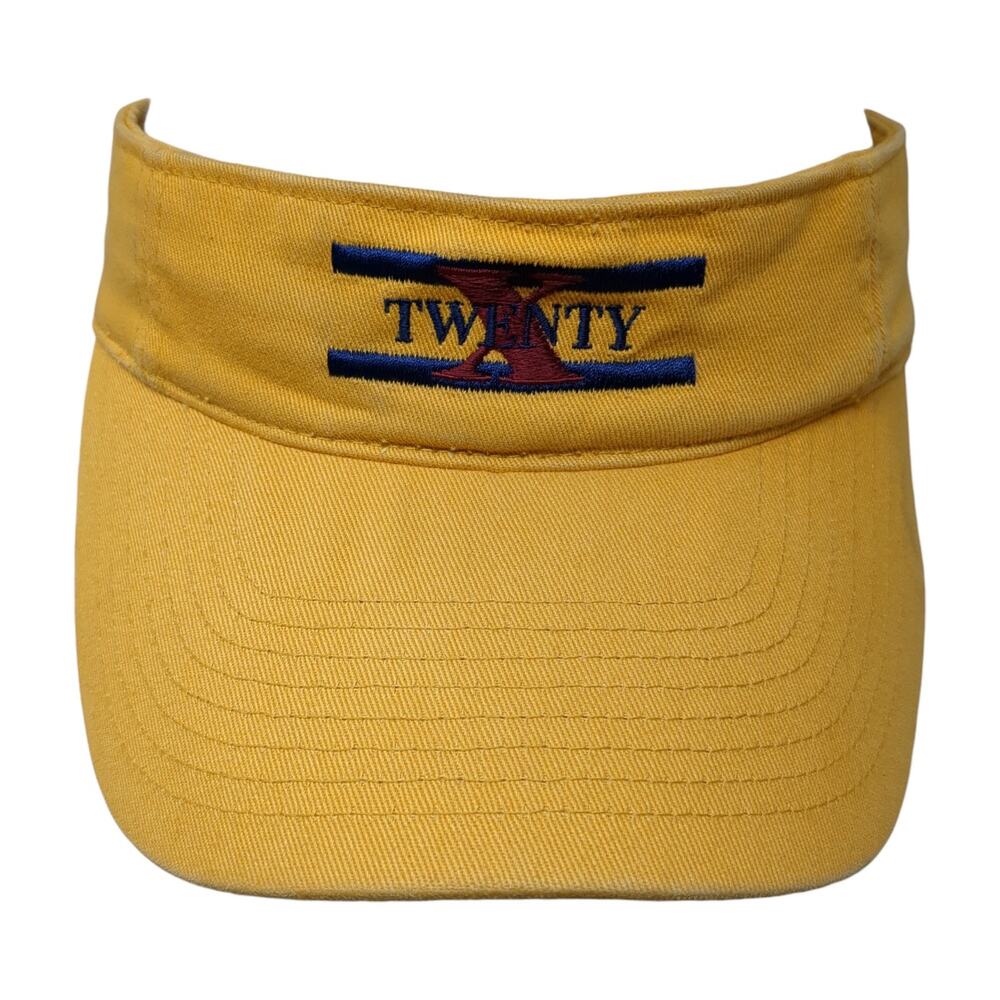 Twenty 24/7 Strapback Visor Hat Yellow One Size Embroidered Alternative